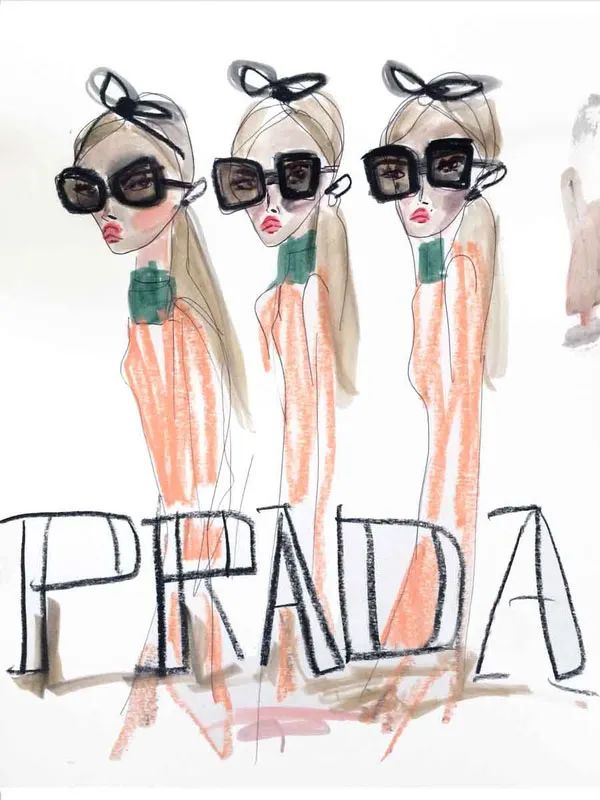 Prada與6位藝術家跨界合作的藝術插畫